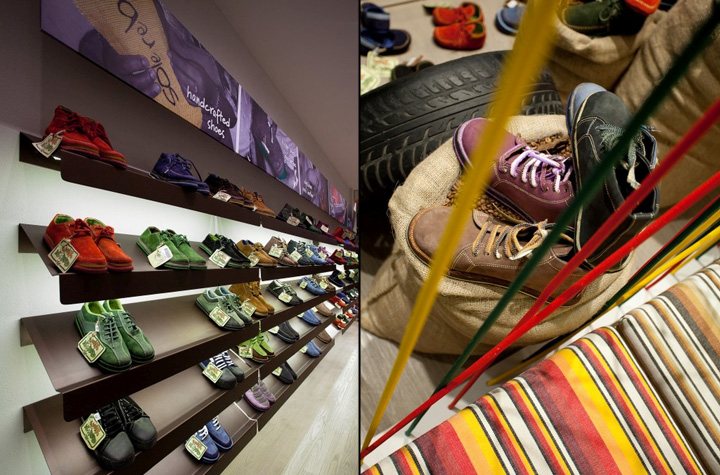 40平米門(mén)店鞋架樣式及店內一角