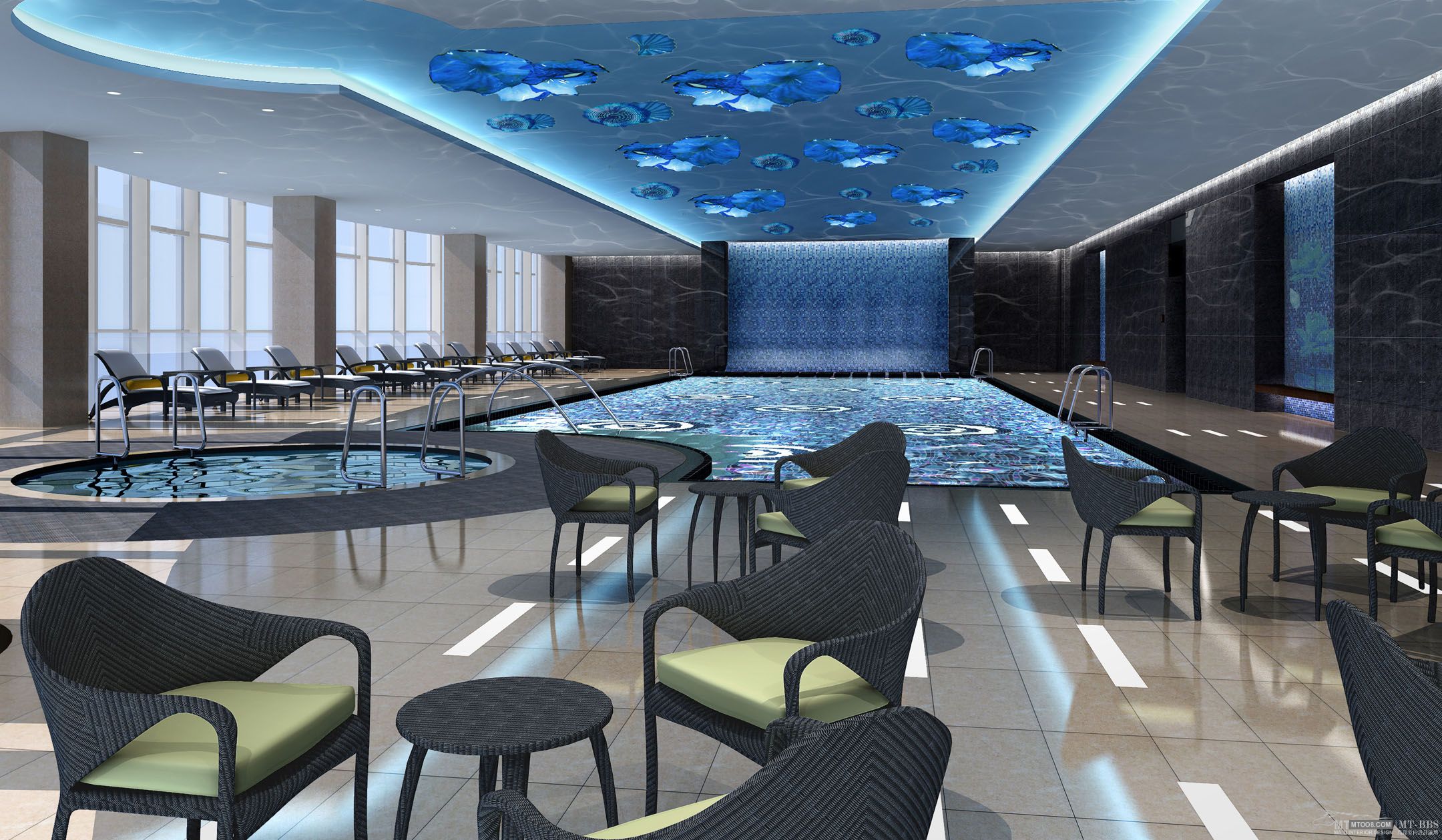 酒店休閑區效果圖