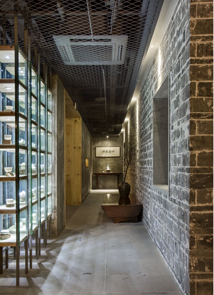 空斗墻、玻璃框架隔斷效果圖