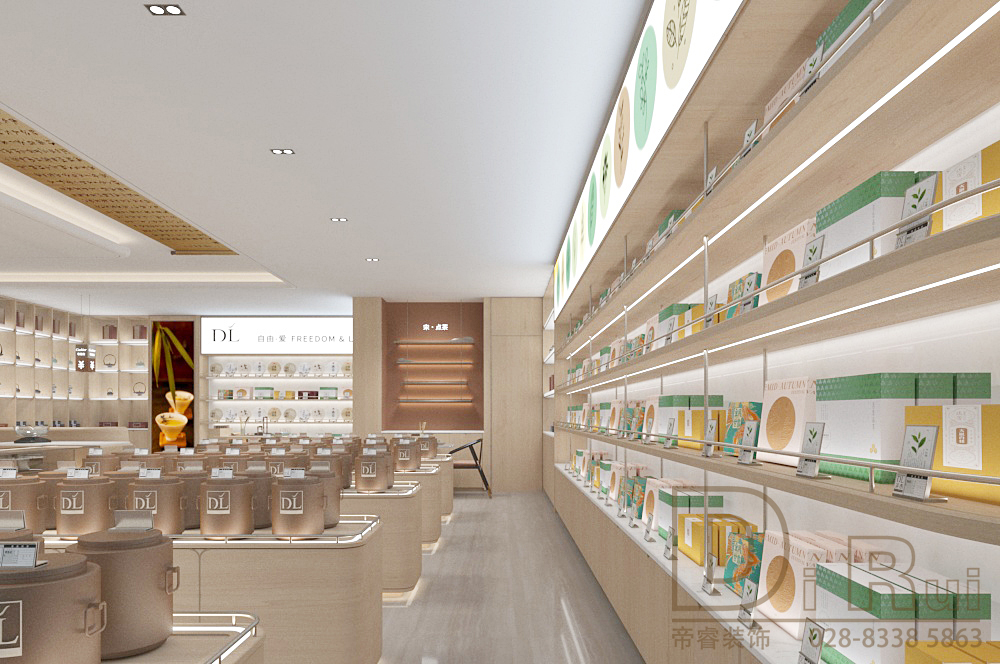 商場(chǎng)200平從茶葉店裝修設計效果圖