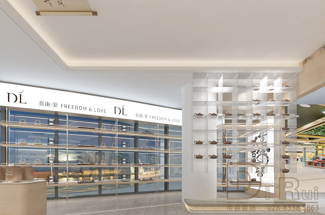 商場(chǎng)200平從茶葉店裝修設計效果圖